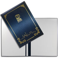 The covers are addressed to the signature with an embossed logo or coat of arms