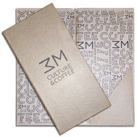 3m culture & coffee Checking account cover made of laminated cardboard with full-color printing and pocket