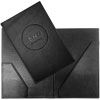 bill cover made of black genuine leather TNK Pokrovka with pockets and embossed logo