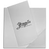 Чековая счет папка из белой дизайнерской бумаги с тиснением лен ресторан Усадьба