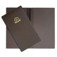 Fabric menu covers for restaurants, bars, cafes and clubs