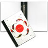 белая папка из пластика Суши Сан с кожанным корешком и кольцевым механизмом для меню фото