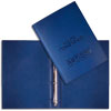 folder cover for the wish book made of eco-leather, mounted on a ring mechanism and embossed logo
