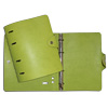 green menu cover made of leatherette or eco leather for a restaurant with embossed design