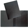 menu cover made of leatherette or eco leather for a restaurant with embossed design