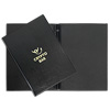 black Eco-leather and leatherette menu cover for the restaurant