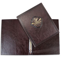 Production of leather menu covers for restaurants, bars, cafes and clubs