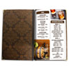 cardboard cover folder on bolts for restaurant menu