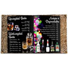 bar menu for a restaurant or cafe in a cardboard cover with bolted mounting