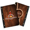 обложка папка картонная с полноцветной печатью меню кафе пицца и гриль для меню ресторана