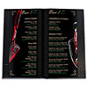 bar menu for a restaurant or cafe in a leatherette cover with embossing