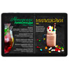Digital menu of author's lemonades and milkshakes on an electronic tablet for hookah