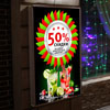 light box poster discount on alcoholic beverages