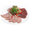 Meat slicing photo - Basturma, beef tongue, ham, carbonate