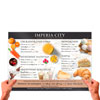 Imperial City drinks and desserts map, A3 sheet menu with lamination