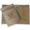 Merchant Andreev's drinking House wine list on Kraft paper