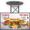 数字菜单板的咖啡馆和餐馆的例子汉堡