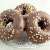Donut with chocolate icing photo for restaurant and cafe menu
