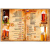 菜单瓶装和生啤酒Ostashkov酒馆和啤酒厂