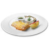 Sterlet fillet baked under cheese photo for restaurant and cafe menu