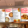 Puzzle Pizza вертикальные видео меню-борды для пиццерии на экранах с фото блюд