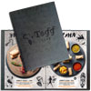 Menu cover on eco-leather rings with embossed logo for Teff Cafe Ethiopian and African cuisine