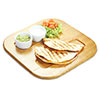 Tacos with pork or chicken breast photo Mexican cuisine - served with iceberg lettuce, tomatoes, guacomole sauces and sour cream