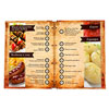 cardboard cover folder with ring mechanism for restaurant menu